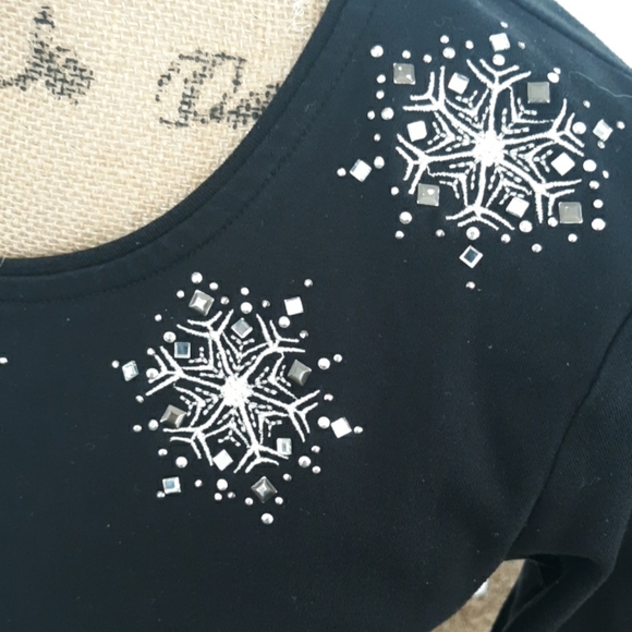 Alia Ladies Black Blouse sz. Petite - Picture 4 of 6